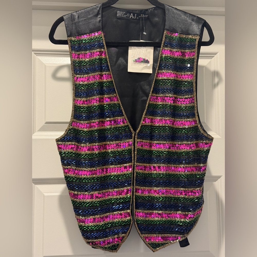 AJ Black Rayon Silk Blend Top